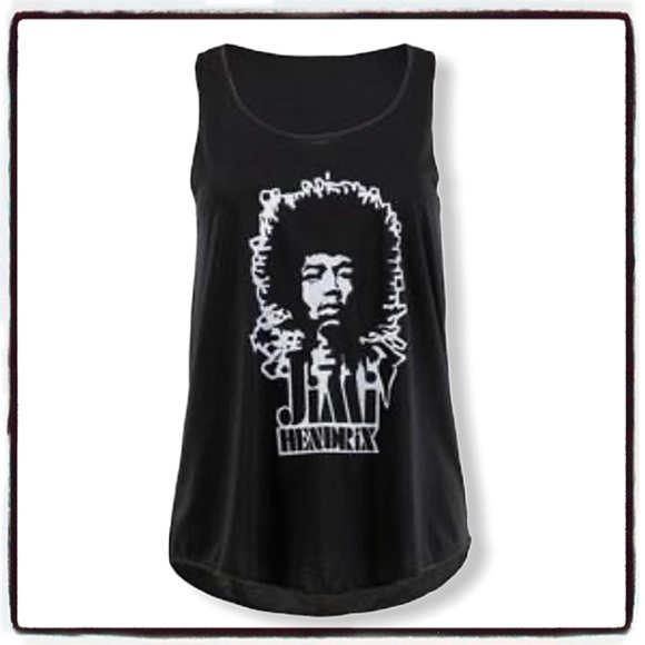 Fashionomics Tops - Jimi Hendrix Rock and Roll Tank Festival Summer